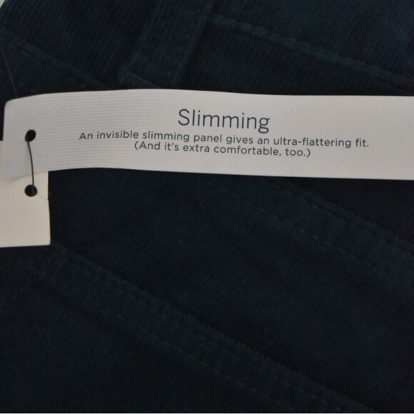 Talbots Corduroy Jeans Womens 16P Flawless High Waist Straight Leg Slimming Blue - Picture 3 of 10